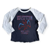 Rowdy Sprout Led Zeppelin USA Tour l/s Raglan Tee ~ Vintage Black/White