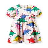 Rock Your Kid Dino Time Dress ~ Cream/Multi