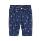 Billieblush Baby Bow Print Denim Pants
