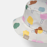 7am Rainwear Printed Bucket Hat ~ Trees Beige