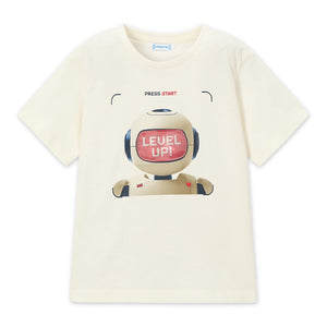 Mayoral Boys s/s Lenticular Robot T-shirt ~ Cream