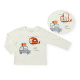 Mayoral Baby Boy "Hurry Up"  l/s T-Shirt ~ Cream