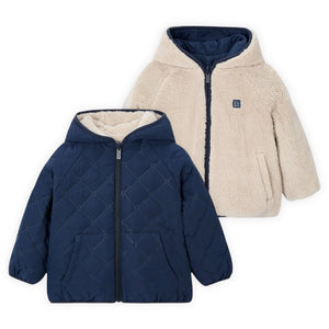 Mayoral Boys Reversible Sherpa Lined Jacket ~ Blue