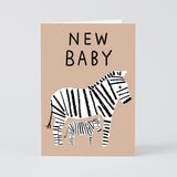 Wrap New Baby Zebras Baby Card