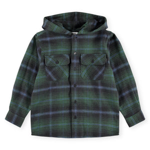 Molo Rizz Button Down Shirt w/ Hood ~ Galaxy Check