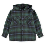 Molo Boys Rizz Button Down w/ Hood ~ Galaxy Check