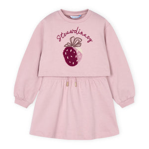 Mayoral Girls 2 Piece Sweatshirt Dress ~ Pink