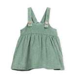 Play Up Baby Heart Print l/s T-Shirt & Corduroy Dress Set ~ Taupe/Sage