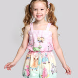 Baby Sara Dog Print Romper ~ Pink Multi