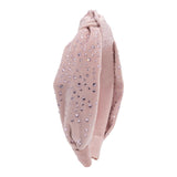 Bari Lynn Fully Jeweled Velvet Knot Headband