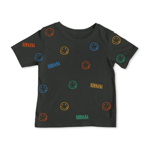 Rowdy Sprout Baby Nirvana Printed s/s Tee ~ Washed Black