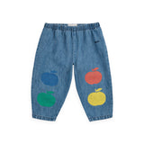 Bobo Choses Baby Geometric Waffle T-Shirt & Poma Denim Pants Set ~ Multi