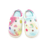 Bari Lynn Tie Dye Jeweled Charm Slippers