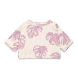 Play Up Baby Hibiscus Print s/s Sweatshirt & Sweatshorts Set ~ Oatmeal