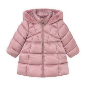 Mayoral Baby Girl Long Hooded Puffer Coat ~ Orchid
