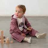 Mayoral Baby Girl Zip Hoodie, l/s Top & Pants Set ~ Violet