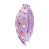 Bari Lynn Jeweled Heart Knot Headband