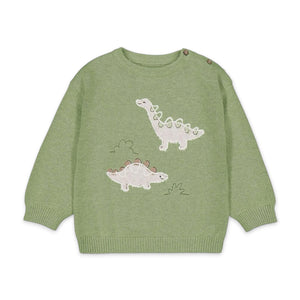 Mayoral Baby Boy Knit Dinos Sweater ~ Bayleaf