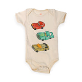 Orangeheat 3 Cars Onesie ~ Natural