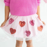 Sweet Wink Baby Sequin Hearts Tutu Skirt ~ Pink