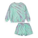 Molo Marika Sweatshirt & Akima Shorts Set ~ Ocean Tie Dye