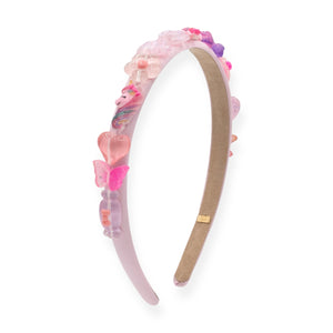 Bari Lynn Thin Satin Headband w/ Fun Charms