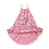 Petite Hailey Zoey Printed Hi-Lo Dress ~ Bunnies/Pink