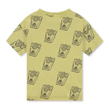 Babyface Boys Fries Print s/s T-Shirt & Cargo Sweatshorts Set ~ Lemon/Antra