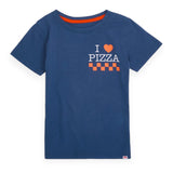 Appaman Boys s/s Tee ~ I Love Pizza/Dark Blue