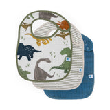 Little Unicorn Cotton Muslin Classic Bib 3 Pack ~ Dino Friends
