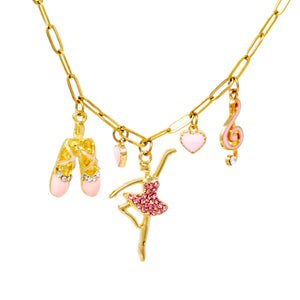 Tiny Treats & Zomi Gems Ballet Multi Charm Necklace