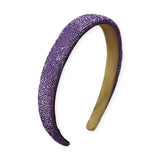 Bari Lynn Thin Fully Crystallized Headband ~ Lavender