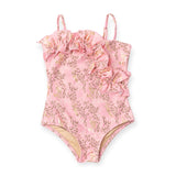 Shade Critters Ruffle Front Swimsuit - Pink Leopard Spots