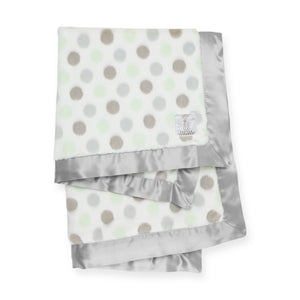 Little Giraffe Luxe Dot Blanket ~ Silver