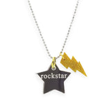 Bottleblond Rockstar Lightening Bolt Necklace