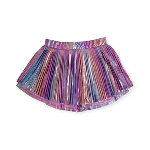 MIA New York Metallic Pleated Skort ~ Purple