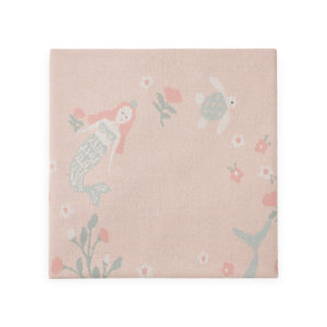 Elegant Baby Cotton Knit Blanket ~ Mermaid