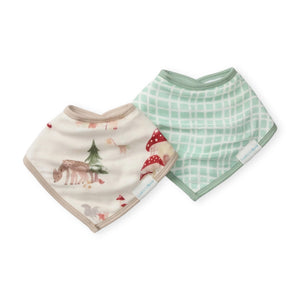 Loulou Lollipop Muslin Bandana Bib Set ~ Forest Families