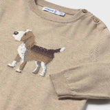 Mayoral Baby Boy Knit Dog Sweater ~ Bright Beige