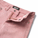Molo Asta Flared Denim Pants 7-12 ~ Blush Rhinestone