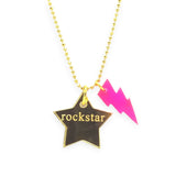 Bottleblond Rockstar Lightening Bolt Necklace