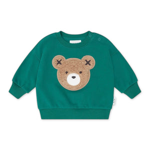 Huxbaby Furry Huxbear Sweatshirt & Sweatpants Set ~ Emerald