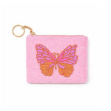 Tiny Treats Beaded Zip Pouch Wallet ~ Butterfly