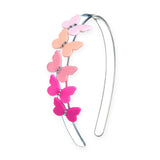 Lilies & Roses Pink Shades Butterflies Headband