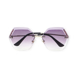 Bari Lynn Crystalized Octagon Sunglasses