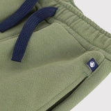 Petit Bateau Boys Color Block Hoodie & Joggers Set ~ Olive Green Multi