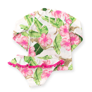 Shade Critters Baby l/s Rashguard Set ~ Botanical Leopard
