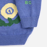 Bobo Choses Baby Stamp Bloom Cardigan ~ Purple