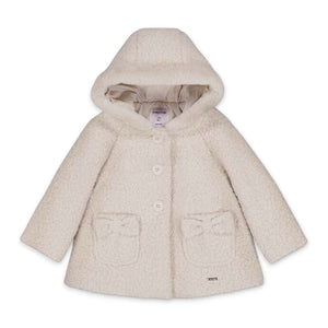 Mayoral Baby Girl Hooded Boucle Coat ~ Biscuit