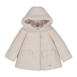 Mayoral Baby Girl Hooded Boucle Coat ~ Biscuit